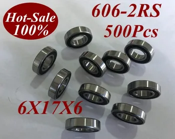 

500Pcs 606RS 606 2RS 606RZ 606-2RZ 606-2RS 6X17X6 mm Miniature Ball Bearings High speed miniature micro ball bearing