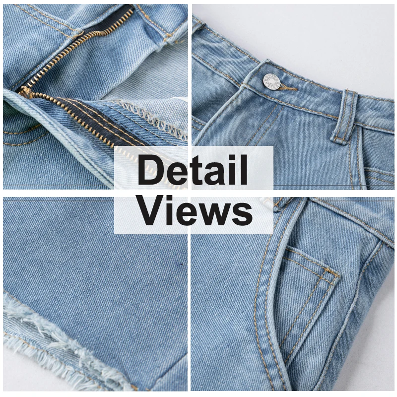 IRISIE Women Denim basis Skirts Solid Waist Sexy Women Lace-Up Jeans Skirt Button Office Lady Denim A-Line Skirt Skirts