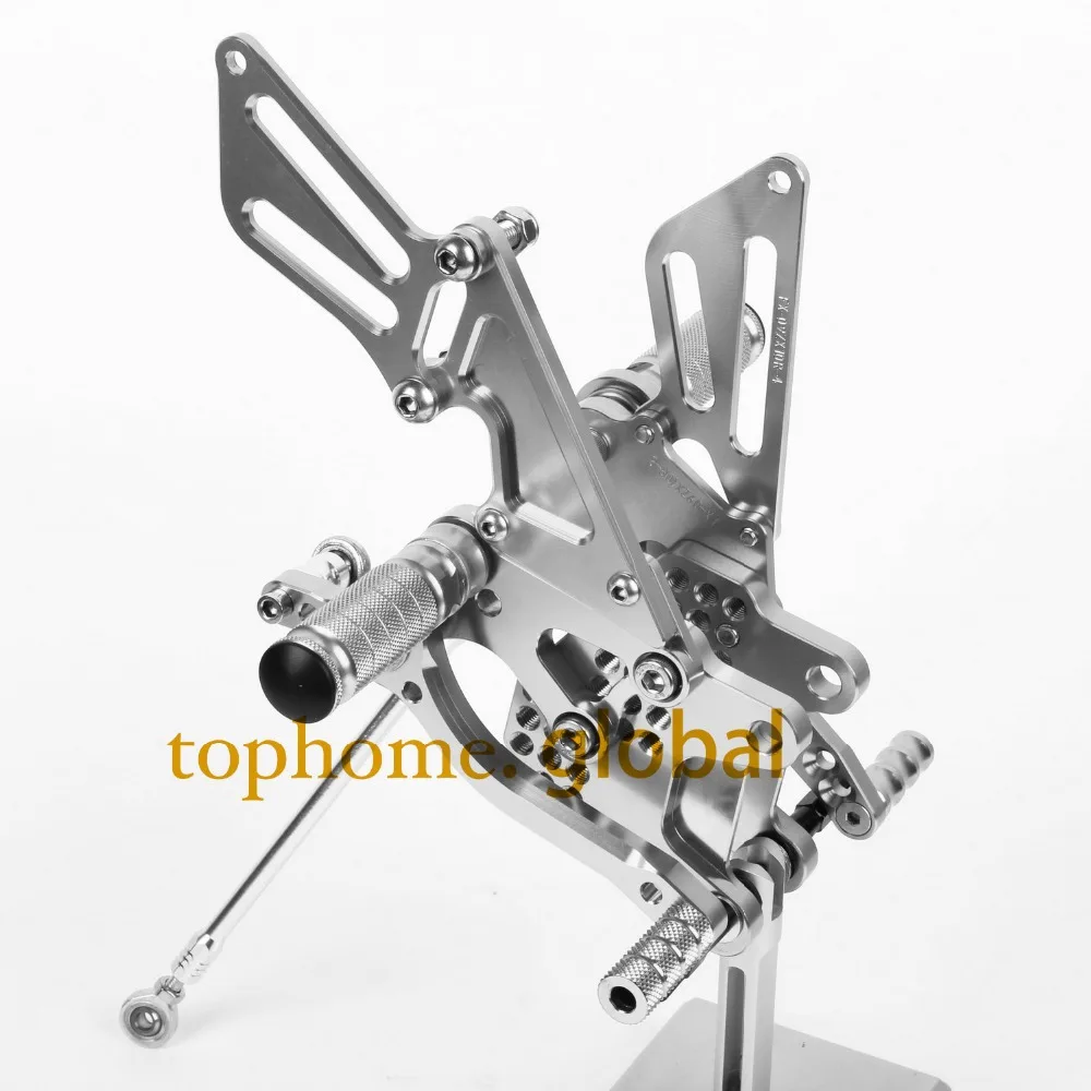 

CNC Motorcycle Parts Rearsets Foot Pegs Rear Set For KAWASAKI ZX10R 2008-2009 2010 Silver Color