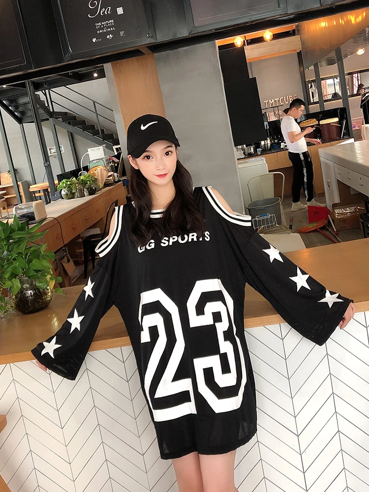 

New Arrived Very Cool Summer Polyester Loose Casual Dresses Letter Printed O-Neck Lady Sport Casual Dress Clothes