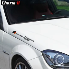1X عاكس الجبهة الحاجز الجانب الرياضة سباق هود بونيه ملصقات لمرسيدس بنز W205 W212 W204 W203 AMG الأداء مائي