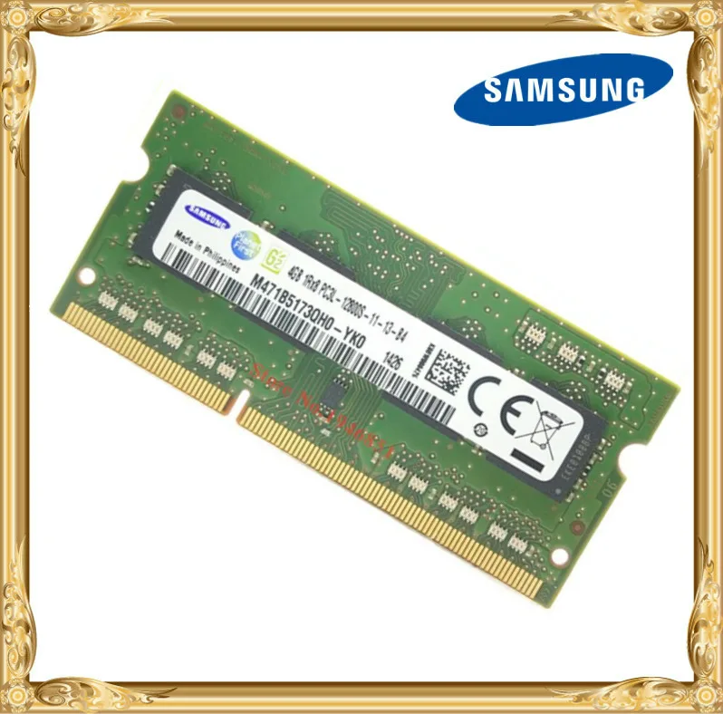 Samsung DDR3 4 Гб 1600 МГц PC3 PC3L-12800S памяти ноутбука ноутбук ram 12800 4G