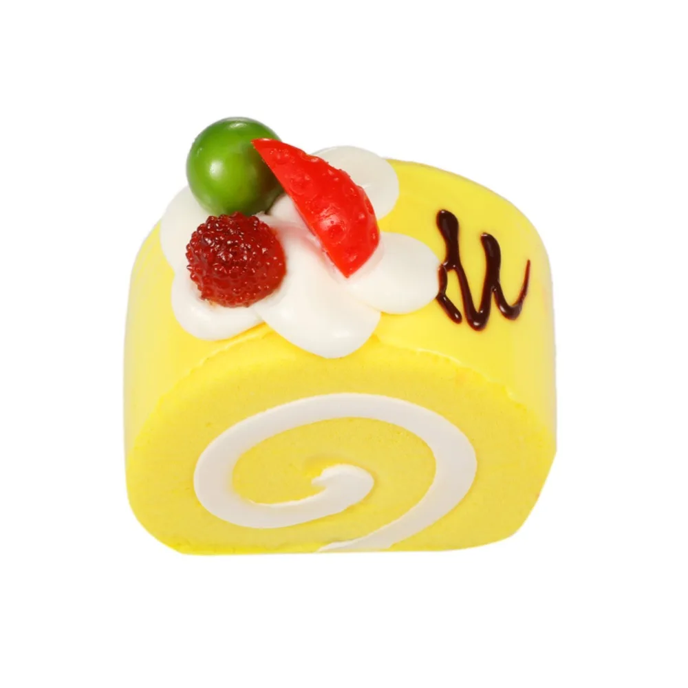 Kawaii Simulation Fruit Cream Swiss Roll Cake buns Squishy slow rising Bread Phone Strap cute Pendant Scented Squishes toys | Игрушки и