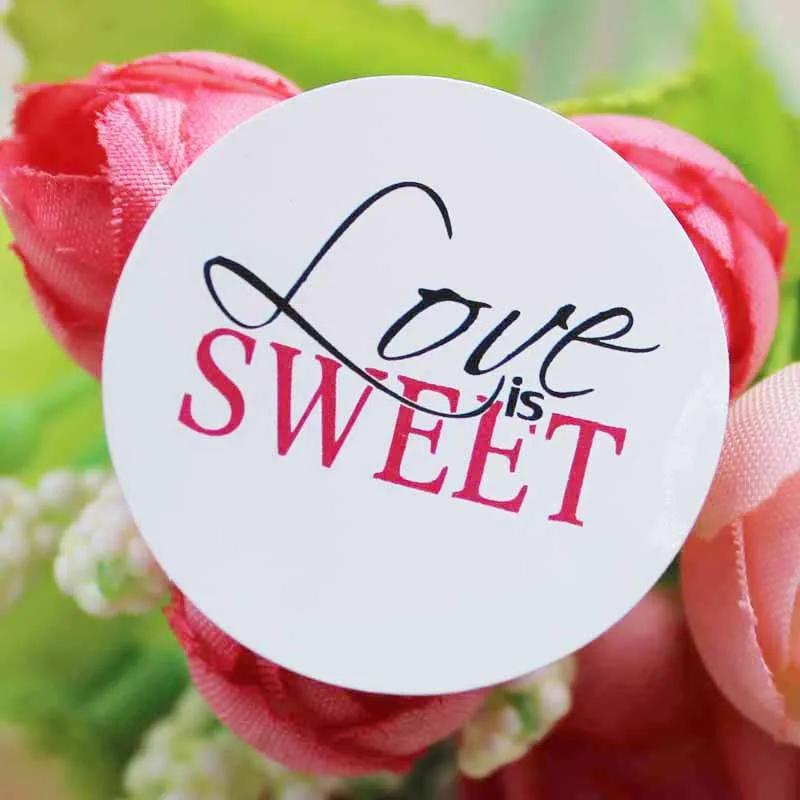 Buy 300 Pcs Love is Sweet Self Adhesive Stickers white