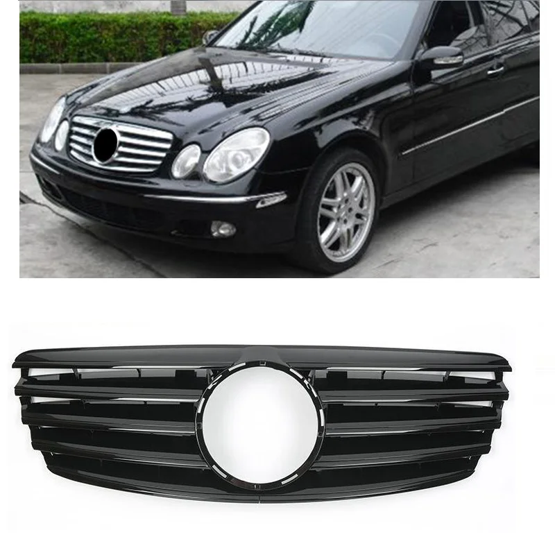 

CITYCARAUTO MODIFIED GRILL GRILLS AUOT EXTERIOR ACCESSORIES FRONT BUMPER MASK TRIMS COVER FIT FOR BENZ W211 E CLASS E63 2003-06