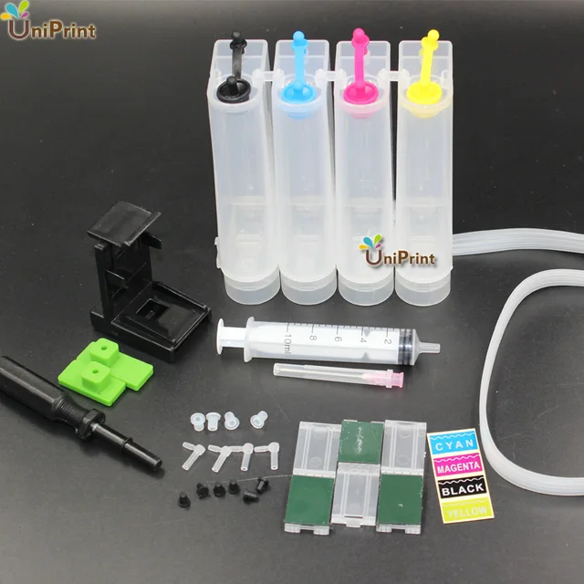 Continuous Ink Supply System Universal 4Color CISS kit with accessaries ink tank for HP printers 