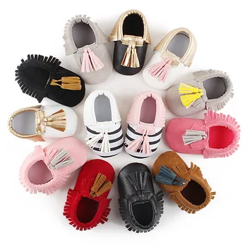 

Tassel Newborn Baby Shoes Factory Super Cheap Price Cotton Soft Sole First Walkers