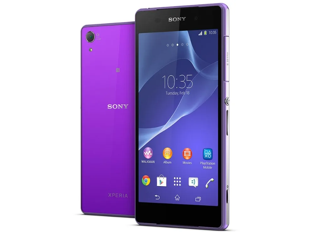 Разблокированный мобильный телефон sony Xperia Z2 D6503 GSM WCDMA 4G LTE Android четырехъядерный ОЗУ 3 Гб ПЗУ 16 Гб 5,2 дюйма камера 20 МП