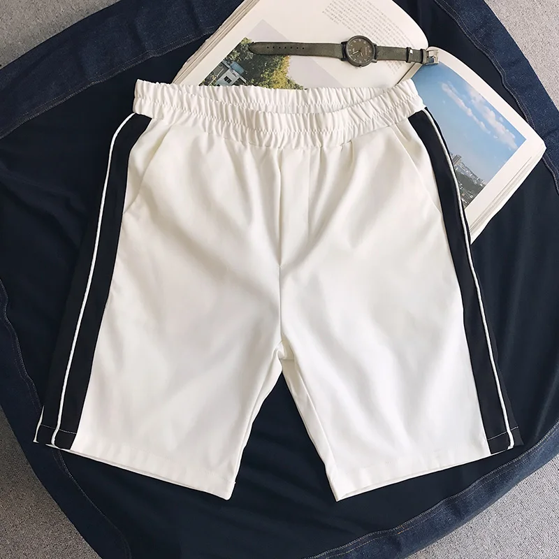 NEW 2019 Summer shorts men's beachCasual patchwork port wind loose hip hop students teenagers elastic shorts men Plus Size 5XL