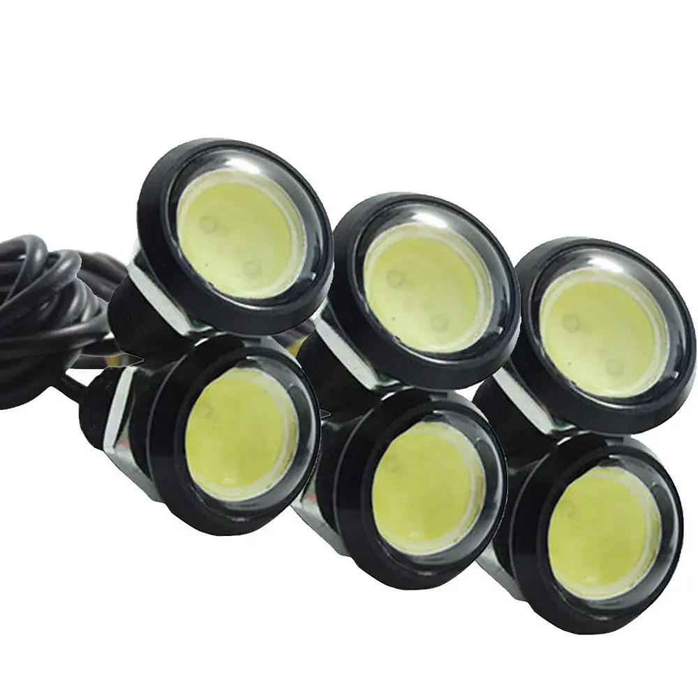 

23MM red green blue color 6pcs/lot LED Eagle Eye Lights 12V input for DIY 6x3w Brake Lamp waterproof IP65 Kung for Russia