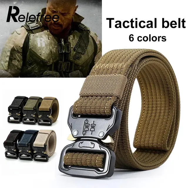 Waist Straps Training Belt Emergency Survival Adjustable Hunt Durability Tactical Belt 6 Color Zinc Alloy Buckle Outdoor