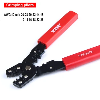 

Multi hand tool pliers YTH-202B wire stripper ratchet Crimping tool Line pliers for steel wire AWG 26-28 20-22 14-18