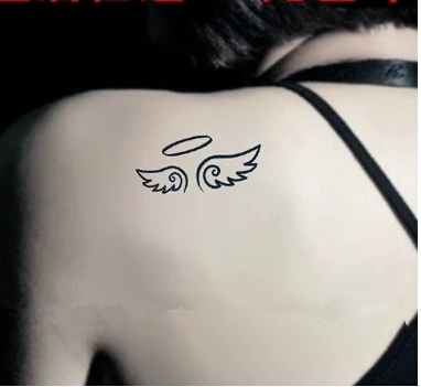 Harajuku Temporary Tattoos Waterproof Body Art Tattoo Angel Devil Transfer Tattoos Cover Scar Sticker Tatuagem Wst047 Stickers Metal Sticker Vinyl Wall Artsticker Decals For Cars Aliexpress