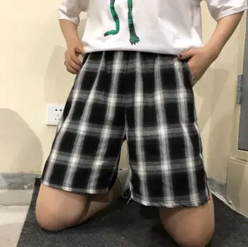 

Summer Harajuku loose plaid casual shorts
