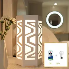 Белая настольная лампа современный абажур гостиная спальня AC110-220V настольная лампа Luminaria De Mesa Светодиодная настольная лампа