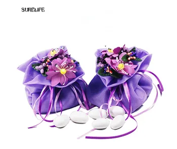 

100pcs/lot European Style Candy Gauze Bags Wedding Favors Bridal Bouquet Gift Box Party Favor Cookie Bag Boxes Decoration