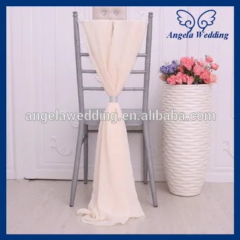 

SH003F For sale beautiful chiffon chair sash with buckle