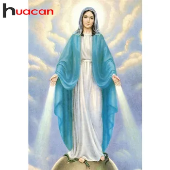 

Huacan Diamond Embroidery Icon Diamond Painting Religion Full Square Picture Rhinestone Cross Stitch Mosaic Paintings Home Decor