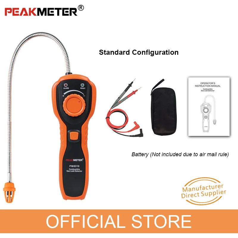 Портативный PEAKMETER PM6310 высокоточный детектор утечки горючих газов анализатор