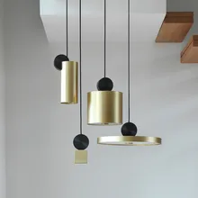 Postmodern Creative Nordic gold Living Room Corridor Restaurant Designer LED Pendant Lamps Bar Cafe Model Room Pendant Lights