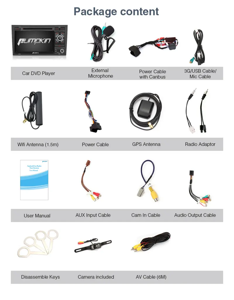 Discount Pumpkin 2 Din7" Android 7.1 Car Multimedia DVD Player For Audi A4 2003-2008 GPS Navigation Car Stereo FM Rds Radio Wifi Headunit 5 Discount Pumpkin 2 Din7" Android 7.1 Car Multimedia DVD Player For Audi A4 2003-2008 GPS Navigation Car Stereo FM Rds Radio Wifi Headunit 5