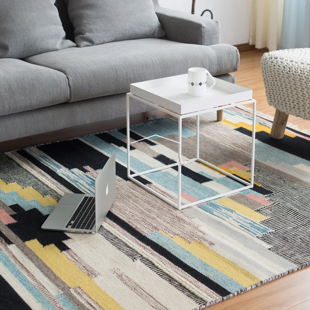 Buy 100 Wool handmade Living room Carpet Geometric