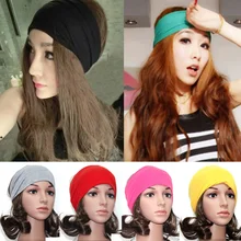 Мода Горячие Новых Женщин Красота Deportes Леди Повязка Стретч Hairband Эластичный Диапазон Волос Тюрбан 6 Цветов