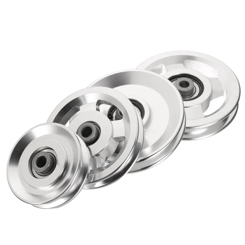 Universal Diameter 73/95/110/114mm Aluminium Alloy Bearing Pulley Wheel