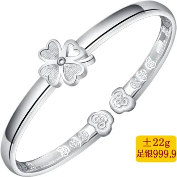 

2020 Hot Sale Promotion Femme Armbanden Voor Vrouwen Lucky Tetrafolia Foot 999.9 Girl Small Fresh Girlfriend Fashion Student