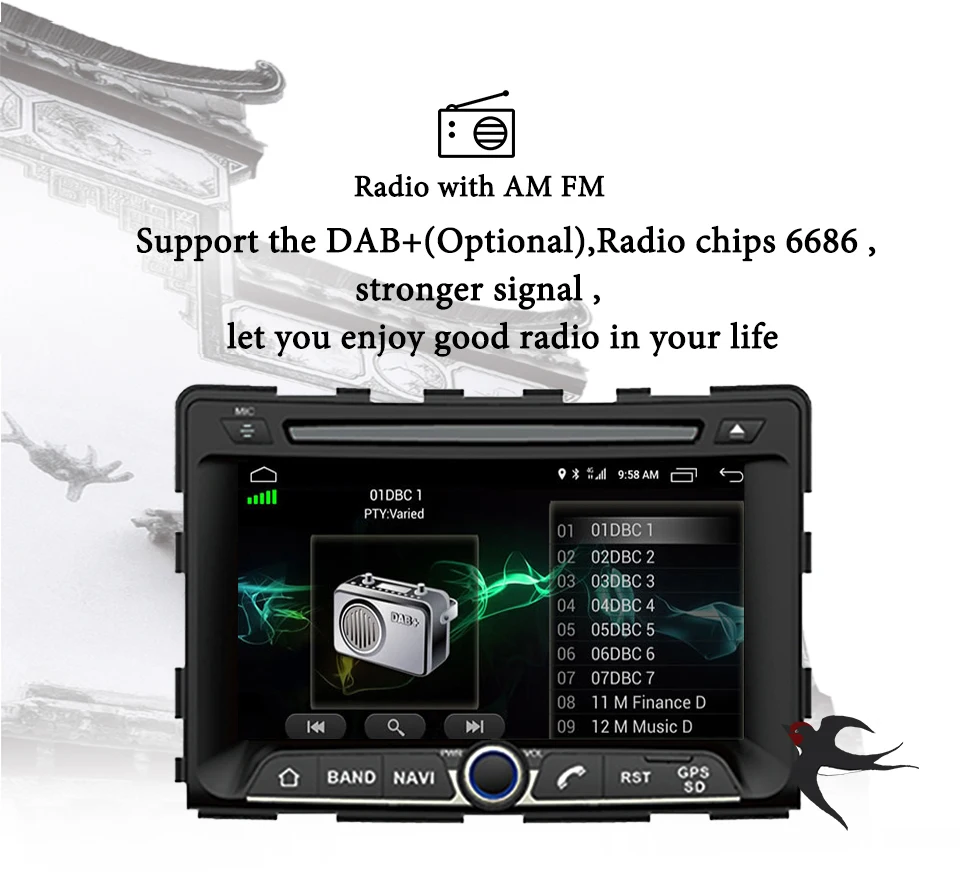 Perfect 1024x600 HD 4GB RAM Android 9.0 Car DVD GPS Navigation for Ssangyong rexton/for Ssangyong rodius/stavic 2004- Stereo Audio MAP 4