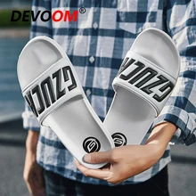 Летние черные тапочки мужские вьетнамки мужские модные белые дышащие туфли с персонажами для мужчин пляжные шлепанцы для улицы