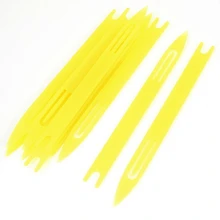 1pc Hot Sale Yellow Plastic Fishing Net Repair Needle Shuttles Bobbin 6#
