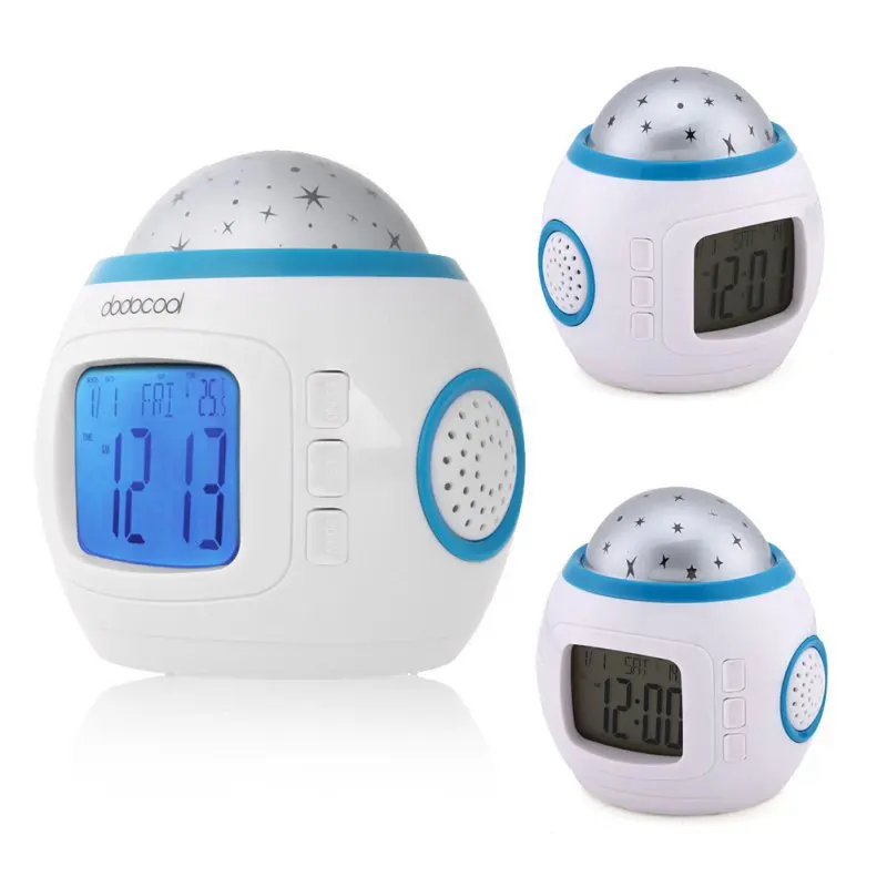 LED Projector Alarm Clock Color Change Multipurpose Star Digital