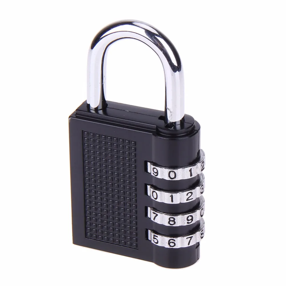 

4 Digit Zinc Alloy Security LCombination Password Lock Security Lock Suitcase Luggage Coded Lock Cupboard Cabinet Locker Padlock