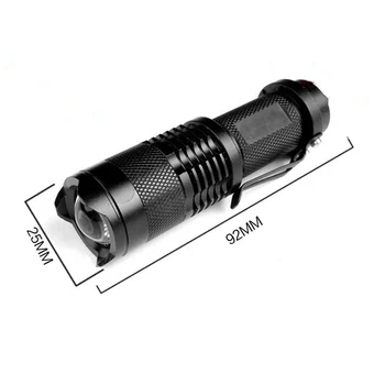 

Mini Zoom Electric Torch Outdoor Lighting Portable Flashlight Third Gear Adjust MDJ998