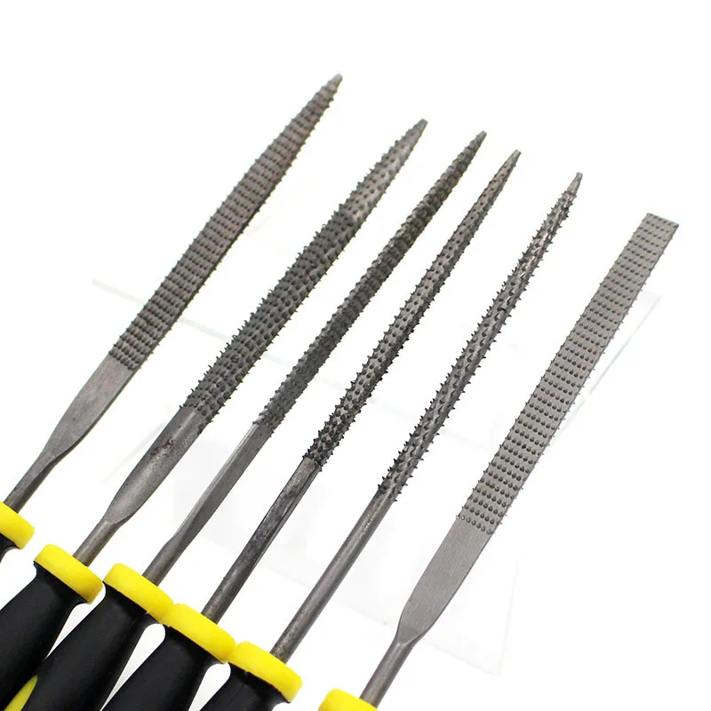 

High quality 6pcs file woodworking round wood files carbide burr needle set restoration hardware metal tool carpenter diamond