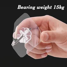 2 шт. крепкие прозрачные настенные крючки, держатель для кухни, аксессуары для ванной комнаты, настенная вешалка для хранения, многофункциональный крючок