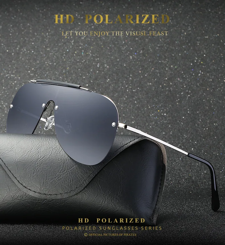 

New polarizing sunglasses for men and women classic sunglasses oversized frame driving personality sunglasses