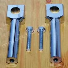 Хромированный мотоцикл Заготовка алюминиевый руль " 25 мм Бар стояки бар крепление зажим для Harley Honda Yamaha Ducati Kawasaki