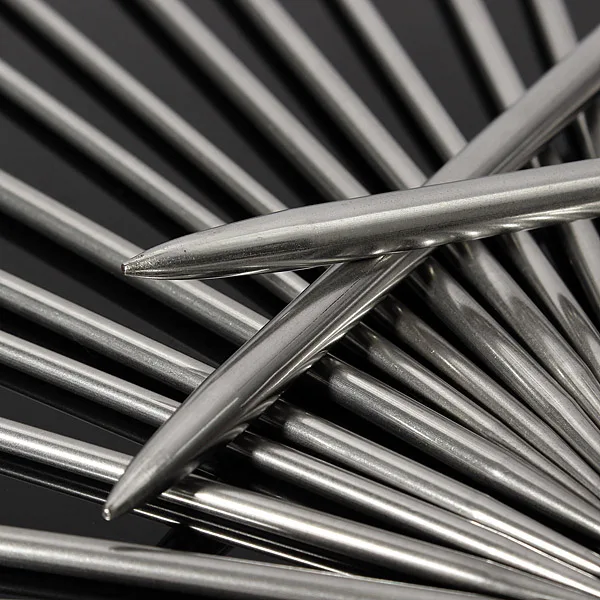 

New High Quality 55pcs 11sizes 7.9" 20cm Double Pointed Smooth Stainless Knitting Needles Set Size 2.0-6.5mm Individual Package