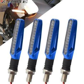 

2 Pairs Motorcycle Turn Signal Light Flexible 12 LED Turn Signals Indicators Universal Blinkers Flashers for Honda GROM MSX125