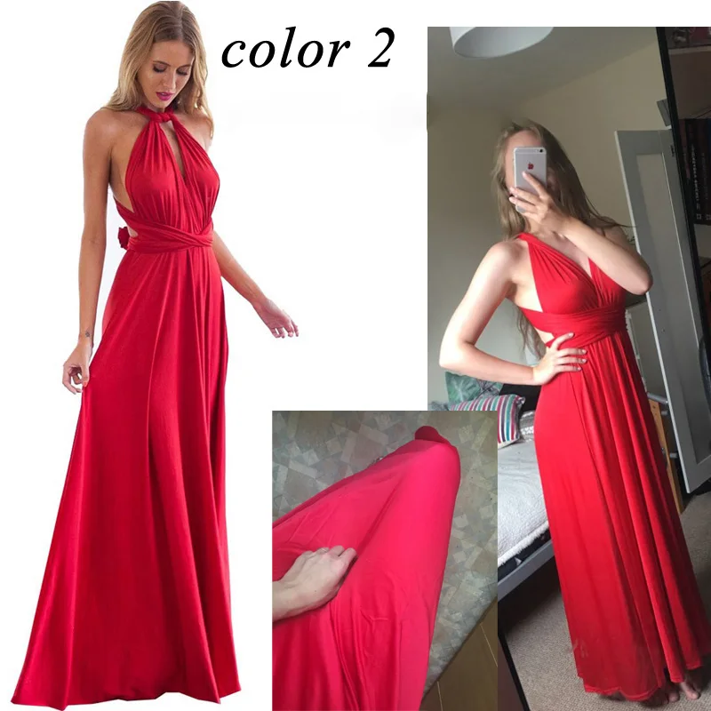 Women's Transformer Convertible Boho Wrap Multi Way Party Long Maxi Dress Sexy Bandage Bridesmaids Infinity Gown Dress