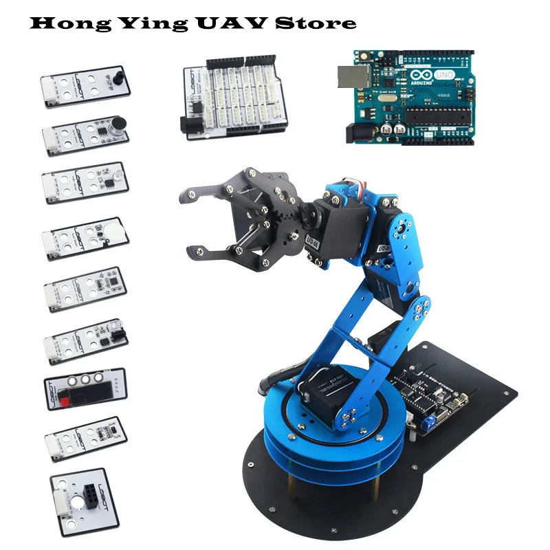 

6DOF robot secondary development robotic arm uses 6-channel servo controller and built-in Bluetooth 4.0 modulecompatibleArduino