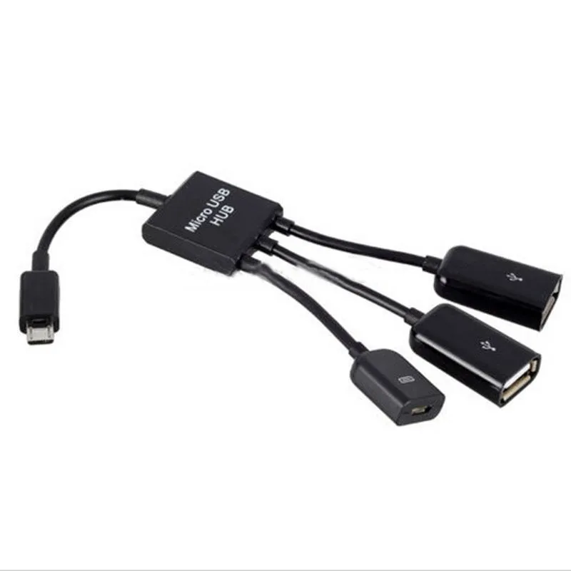 3 в 1 микро USB HUB мужского и женского пола и двойной USB кабель для зарядки 2,0 хоста OTG адаптер кабель S3