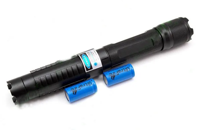 Queima de Fósforo Alta Potência Militar 500 w Ponteiro Laser Azul Lanterna Luz Vela Aceso Cigarro Wicked Lazer Tocha 450nm 500000m 15 Esporte e Lazer
