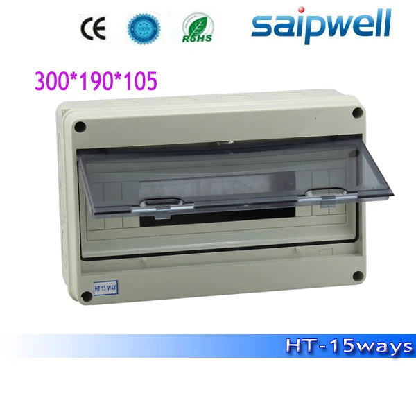 

Saipwell 2014 Hot Electrical Distribution Box IP66 15 ways Power Distribution Box HT-15 High Quality