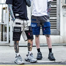 Лето г. хип хоп Брюки Карго короткие мужские Harajuku шорты для бега уличная Tatical Военная Униформа короткие карманы армейский зеленый хлопо