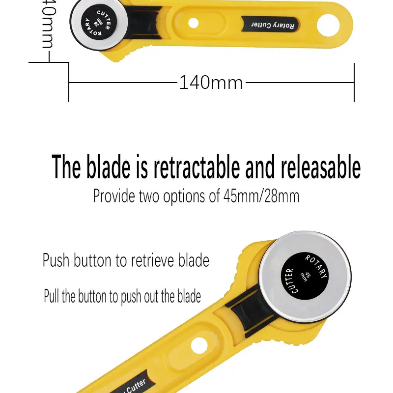 45 мм/28 мм роторный резак набор лезвий ткань круговая стежка резки лоскутное кожевенное ремесло швейный инструмент квилтер кожаный резак