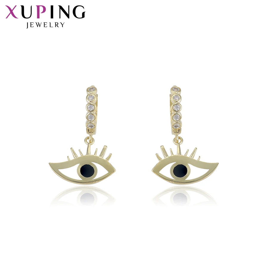 

Xuping Fashion Elegant Light Yellow Gold Color Plated Earrings Hoops for Women High Quality Jewelry Halloween Gifts S78,8-94720