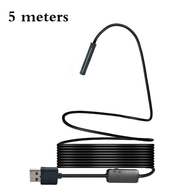 

Android Usb Endoscope Camera 5m Len Hd Wire Camera 2m 3.5m 5m 7m 10m Flexible Cable USB Borescope Snake Inspection Video Camera